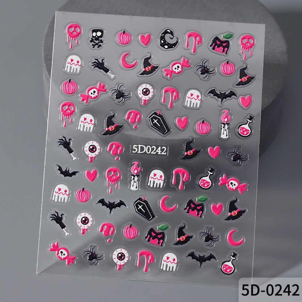 Halloween-Themed Nail Art Sticker Set