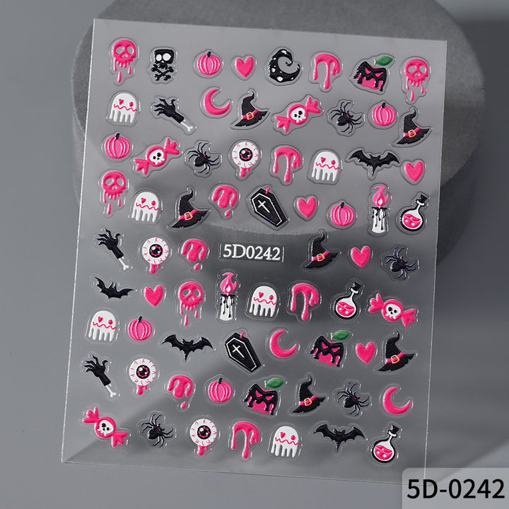 Halloween-Themed Nail Art Sticker Set