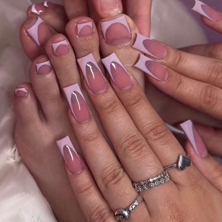 Stylish Frenched Nail and Toe Set Kalsten