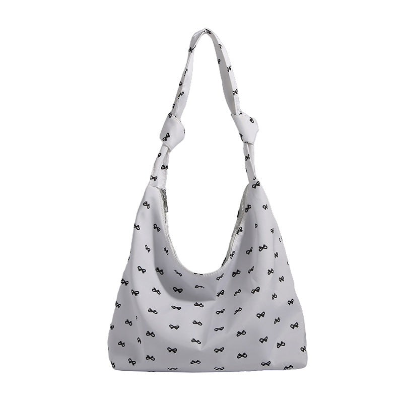 Stylish Bow-Handle Hobo Bag