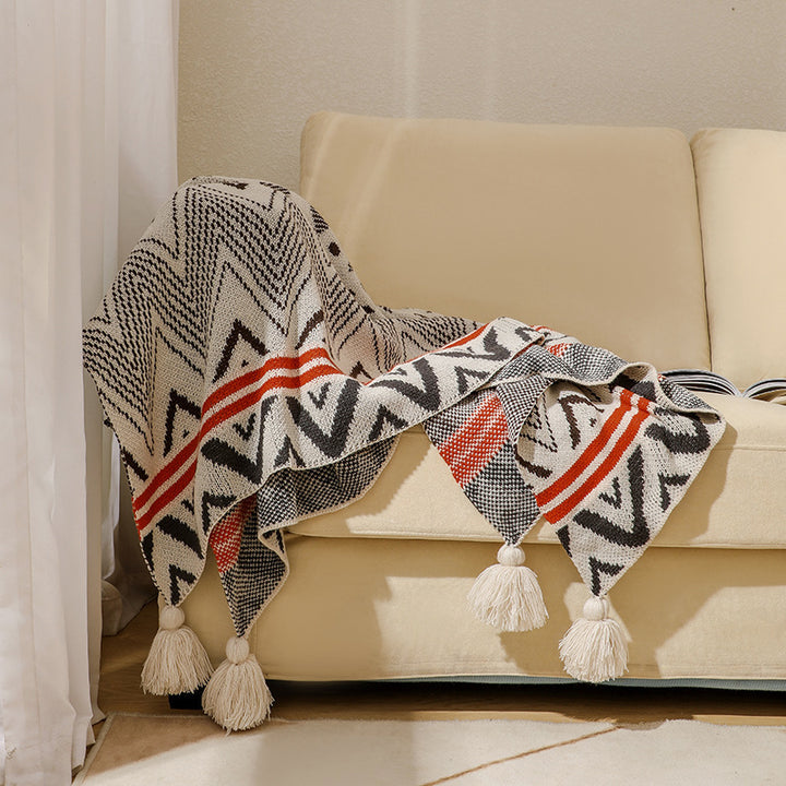 Bohemian Patterned Throw Blanket Kalsten