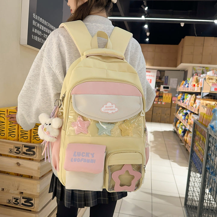 Deluxe Star-Embellished Casual Backpack Kalsten