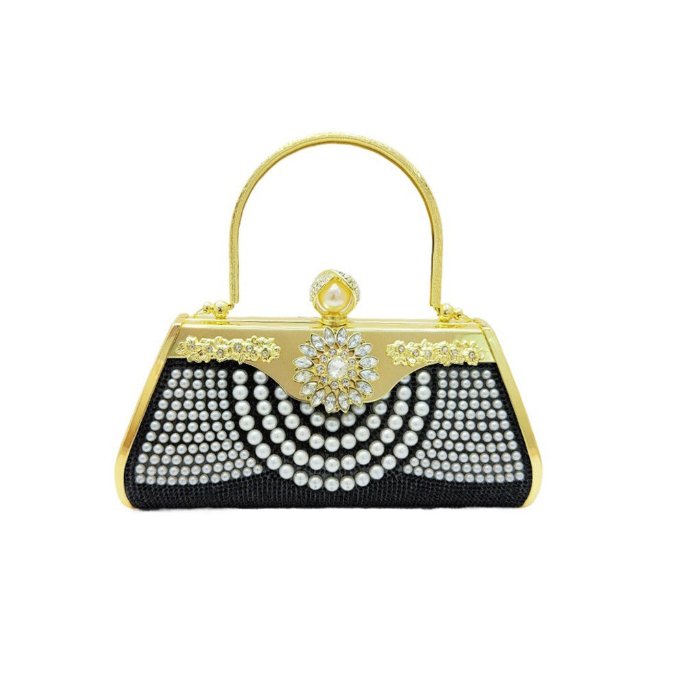 Vintage Pearl Embellished Evening Clutch