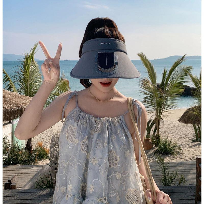 Adjustable sun visor for with integrated smartphone holder and UV protection Kalsten