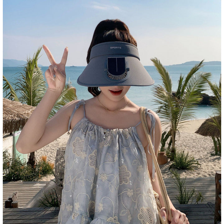 Adjustable sun visor for with integrated smartphone holder and UV protection Kalsten