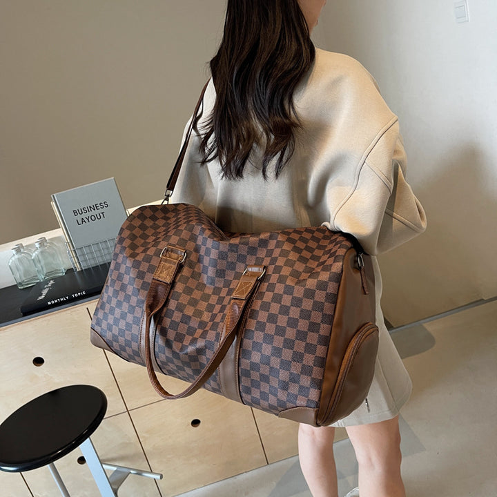 Stylish Checkered Travel Duffel Bag Kalsten