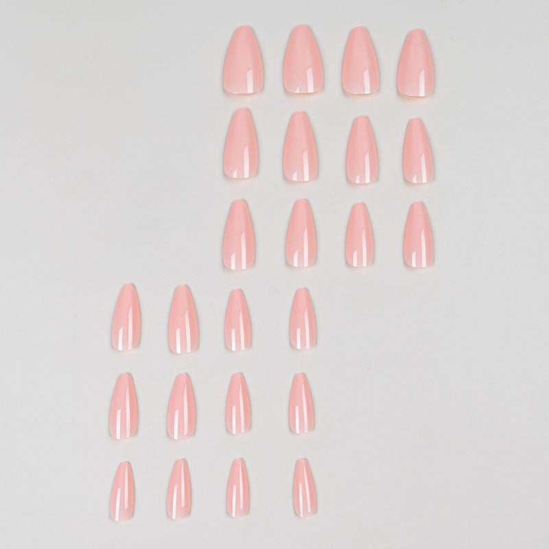 Glossy Almond-Shaped Nail Enhancements