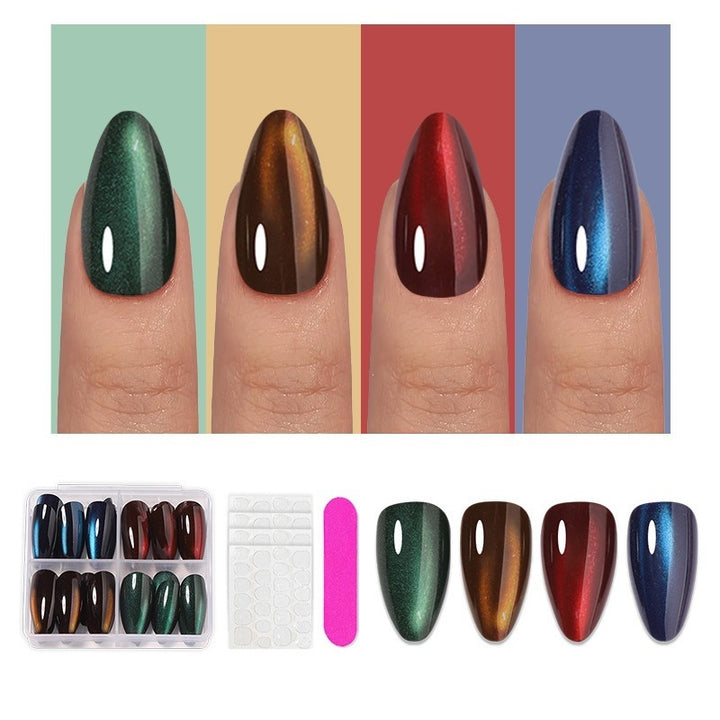 Elegant artificial nail set with high gloss and pointed design Kalsten