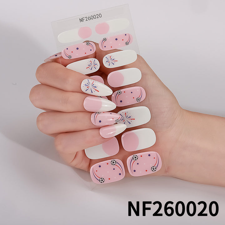 Soccer-Themed Press-On Nail Art