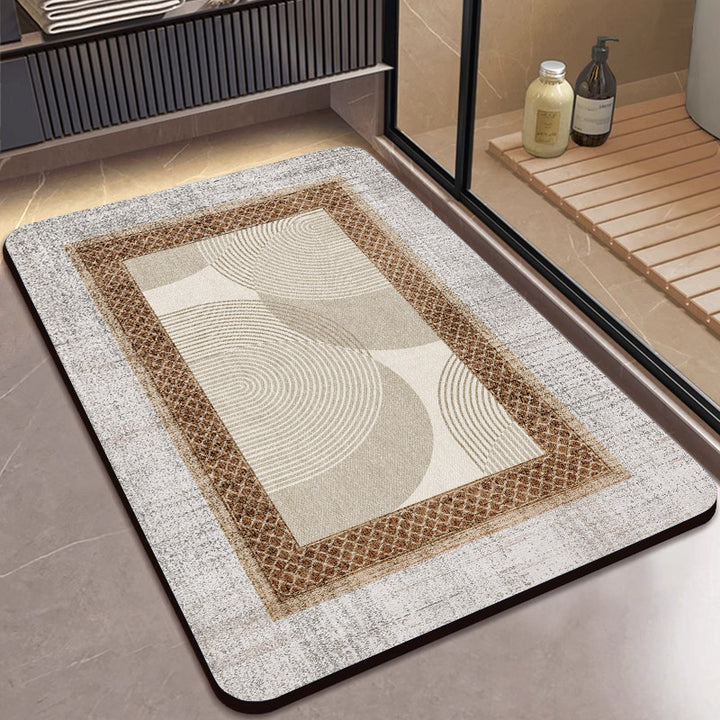 Textured Geometric Bath Mat Kalsten