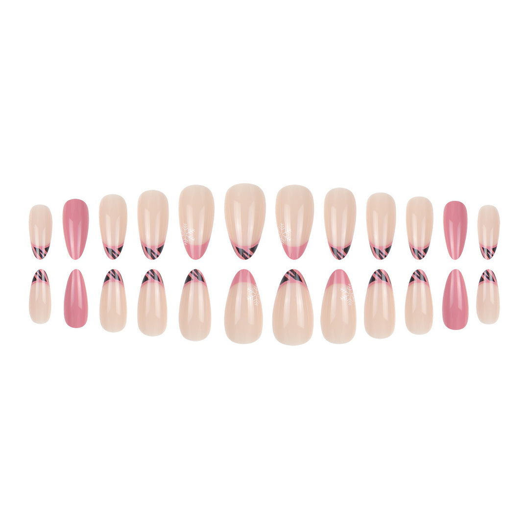 Artistic Stiletto Press-On Nail Set with Elegant Design Kalsten