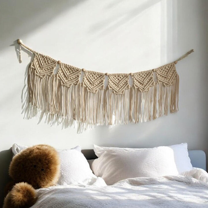 Macrame Wall Hanging Tapestry with Decorative Fringe Kalsten