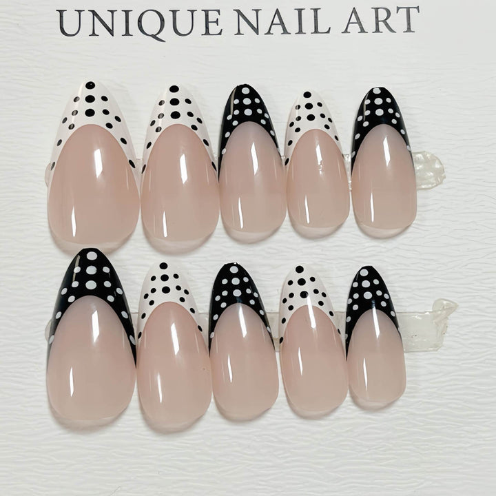 Stylish Polka Dot Press-On Nail Design Kalsten
