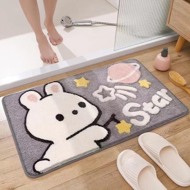 Playful Penguin-Themed Bath Mat Kalsten