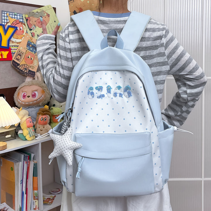 Cute Polka Dot Patterned Backpack Kalsten