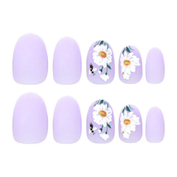Artistic nail design with delicate floral elements Kalsten