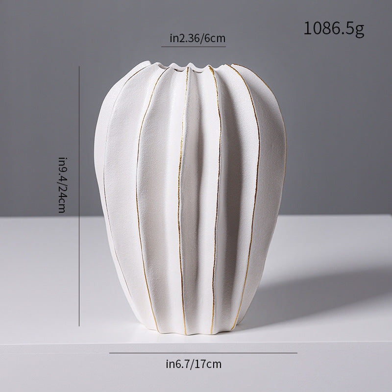 Textured Modern Decorative Ceramic Vase Kalsten