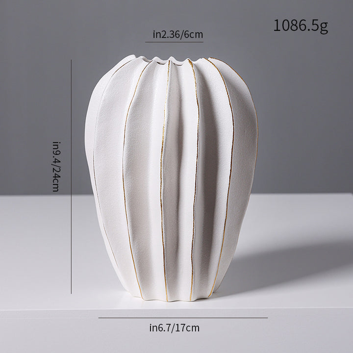 Textured Modern Decorative Ceramic Vase Kalsten