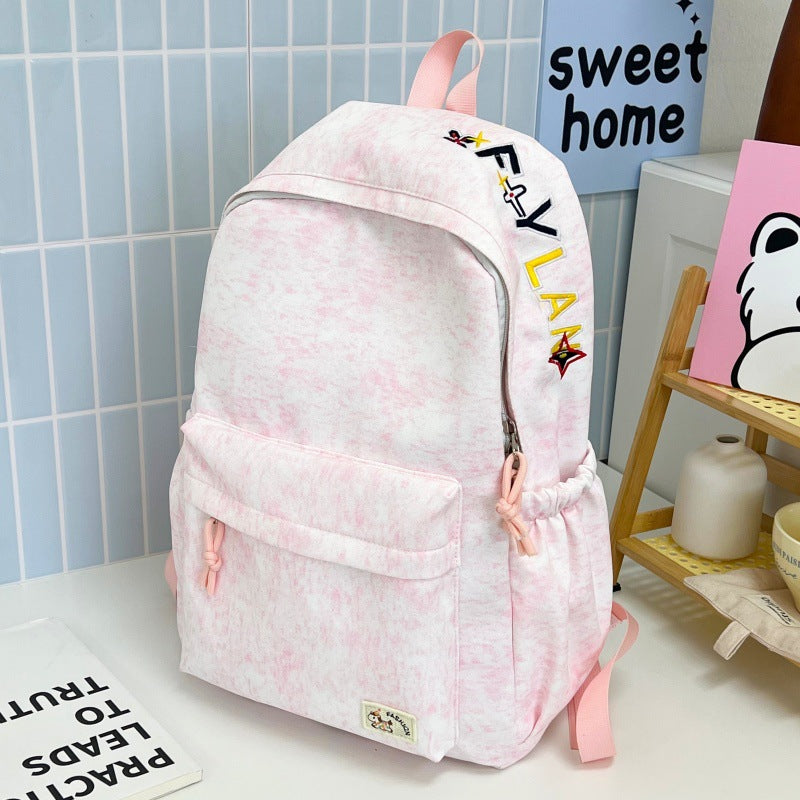 Casual Soft Fabric Backpack with Cute Charm Kalsten