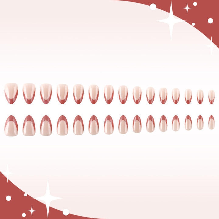 Elegant Almond-Shaped Press-On Nail Art Kalsten