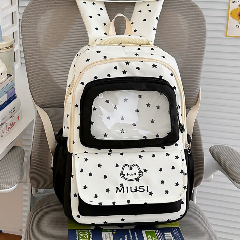 Cute Cartoon-Theme Transparent Window Backpack Kalsten