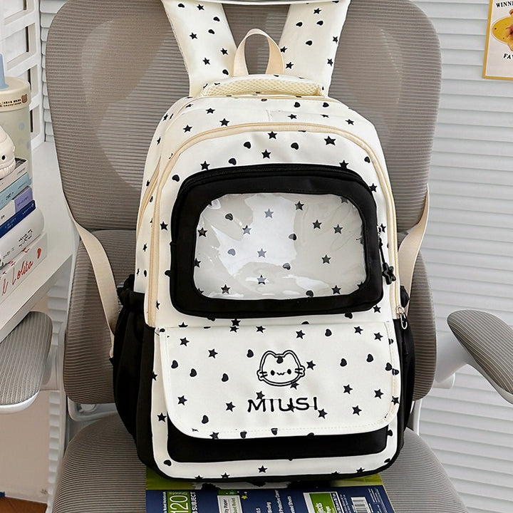 Cute Cartoon-Theme Transparent Window Backpack Kalsten
