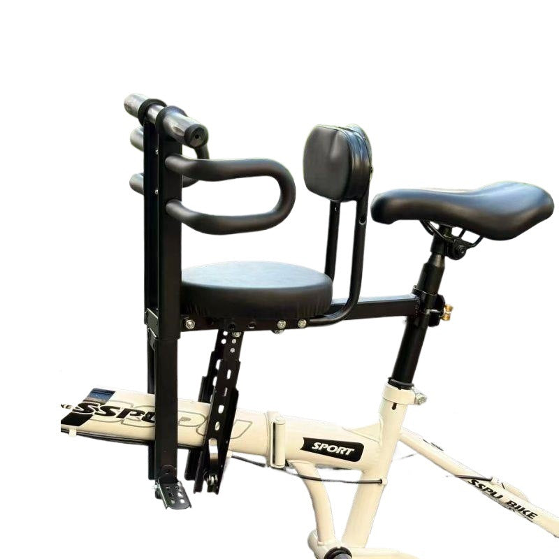 padded child bike safety seat with high back and five-point harness Kalsten
