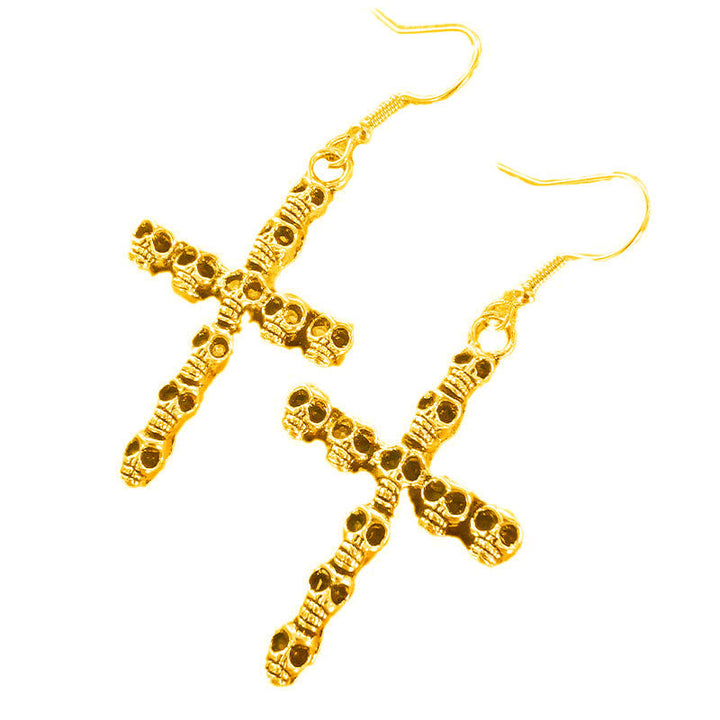 Gothic Skull Cross Earrings Kalsten