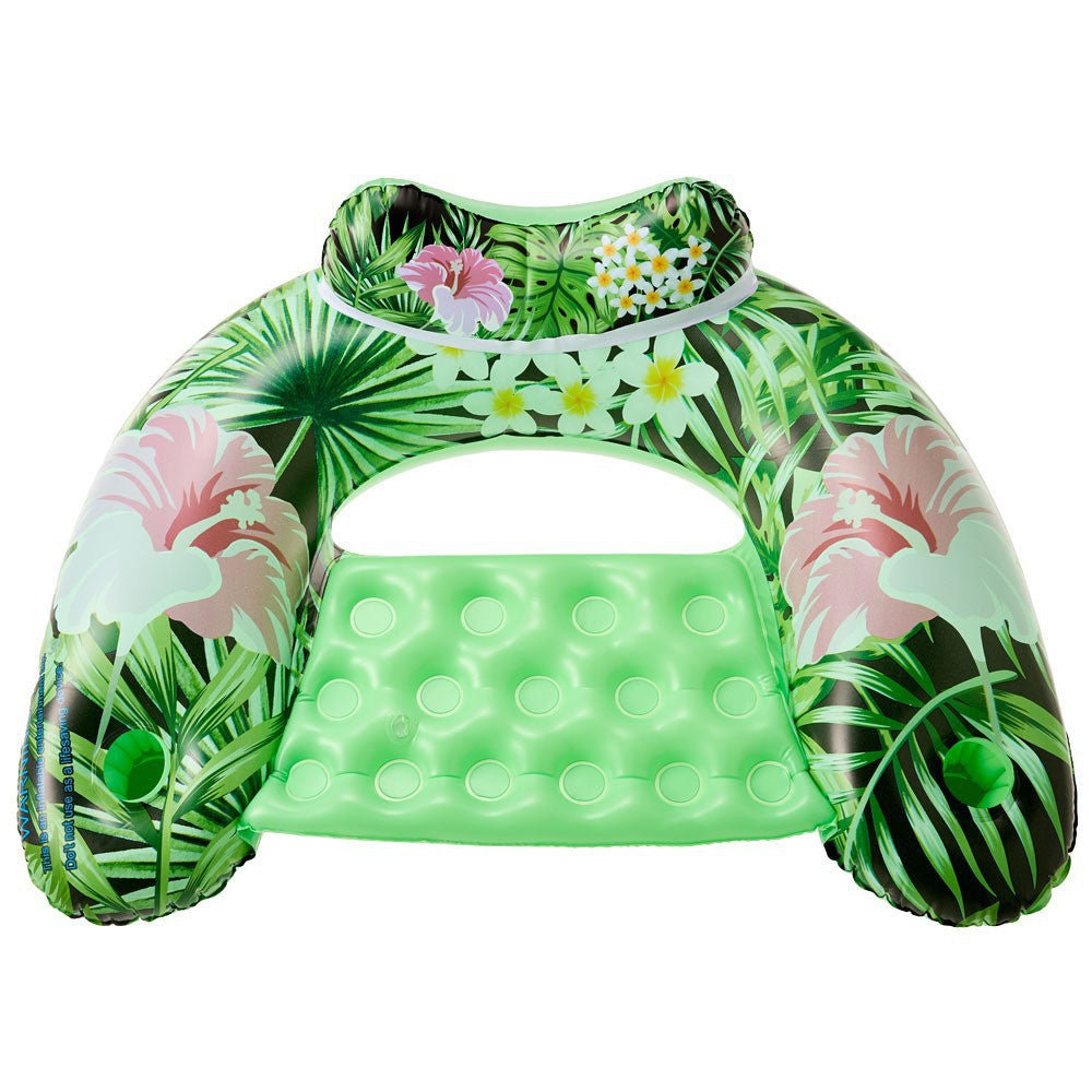 Unisex Inflatable Comfort Pool Lounger with Headrest Kalsten