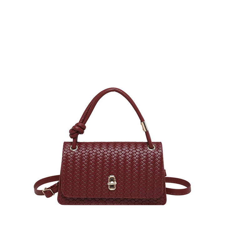 Woven Leather Evening Clutch