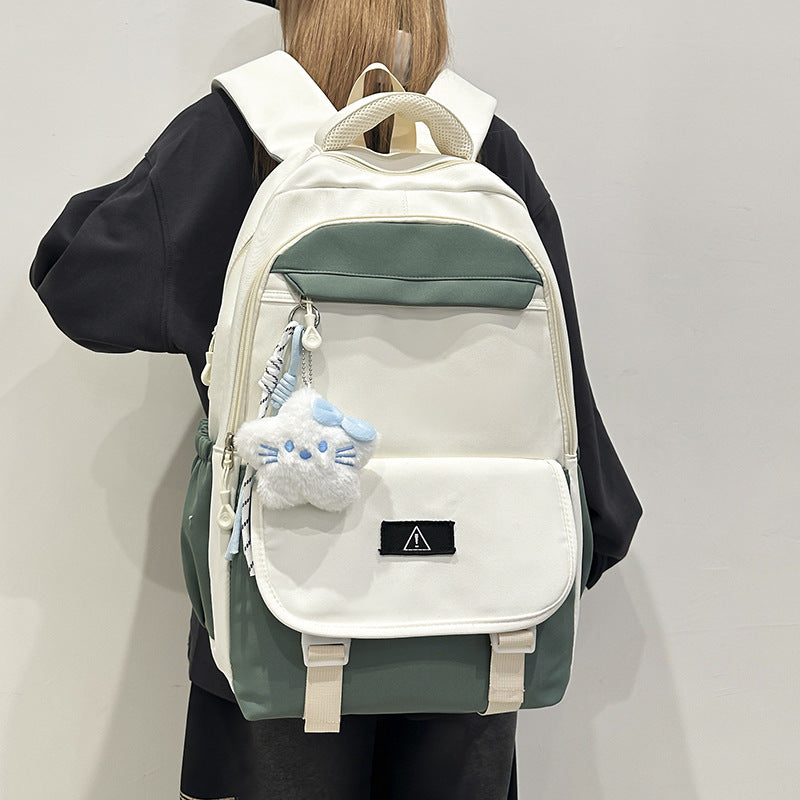 Stylish Multi-Functional Backpack with Plush Keychain Kalsten