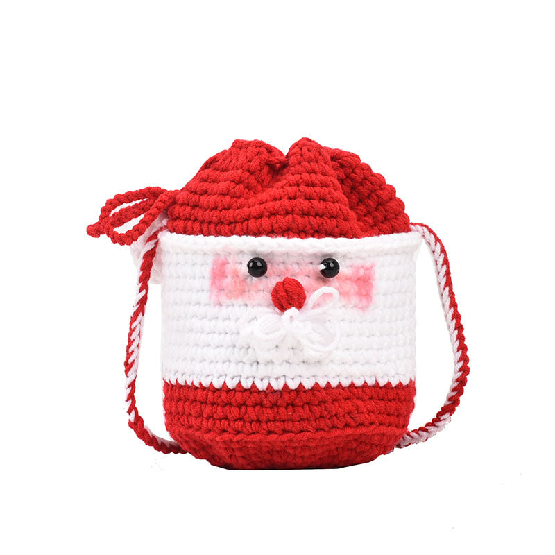 Cute Santa Themed Crochet Crossbody Bag