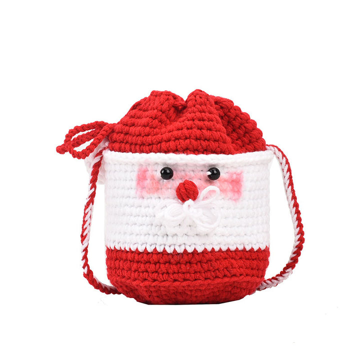 Cute Santa Themed Crochet Crossbody Bag
