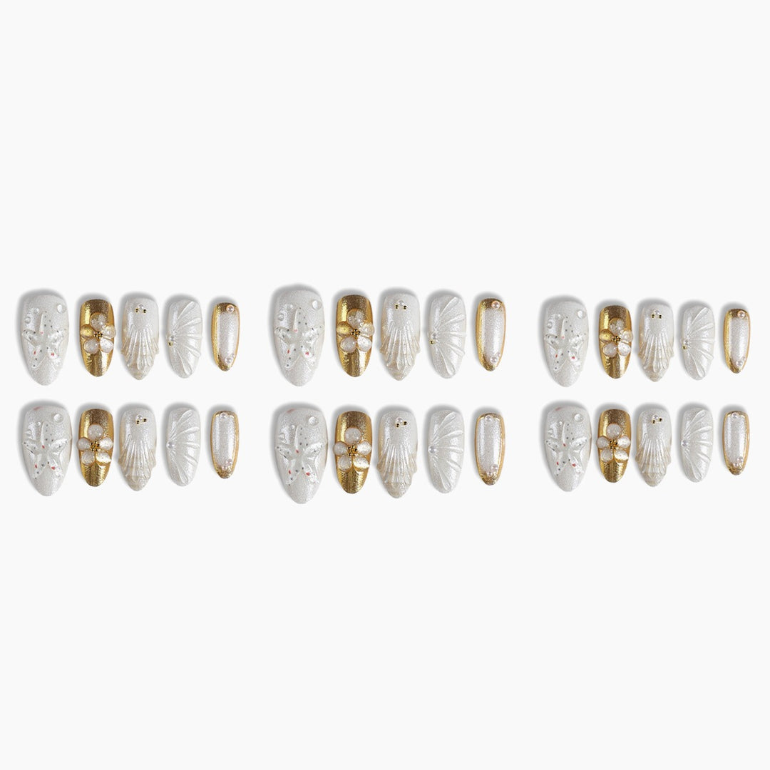 Artificial nail set with maritime motifs Kalsten