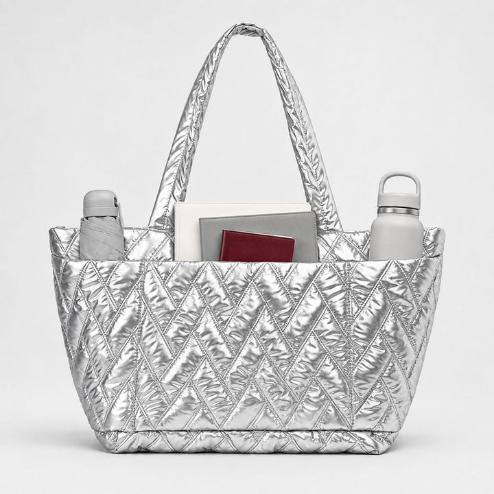 Quilted Shimmer Everyday Tote