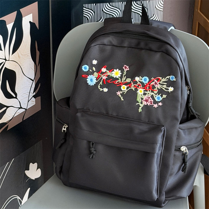 Stylish Embroidered Multi-Pocket Backpack Kalsten