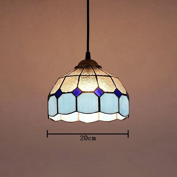 Adjustable Vintage Glass Pendant Light
