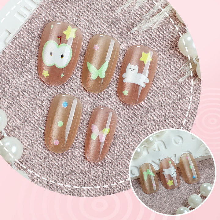 Artistic Themed Press-On Nail Set 1790738680
