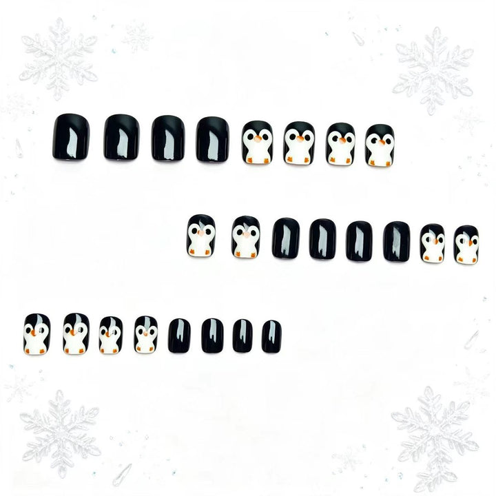 Playful Penguin-Themed Nail Art Kalsten