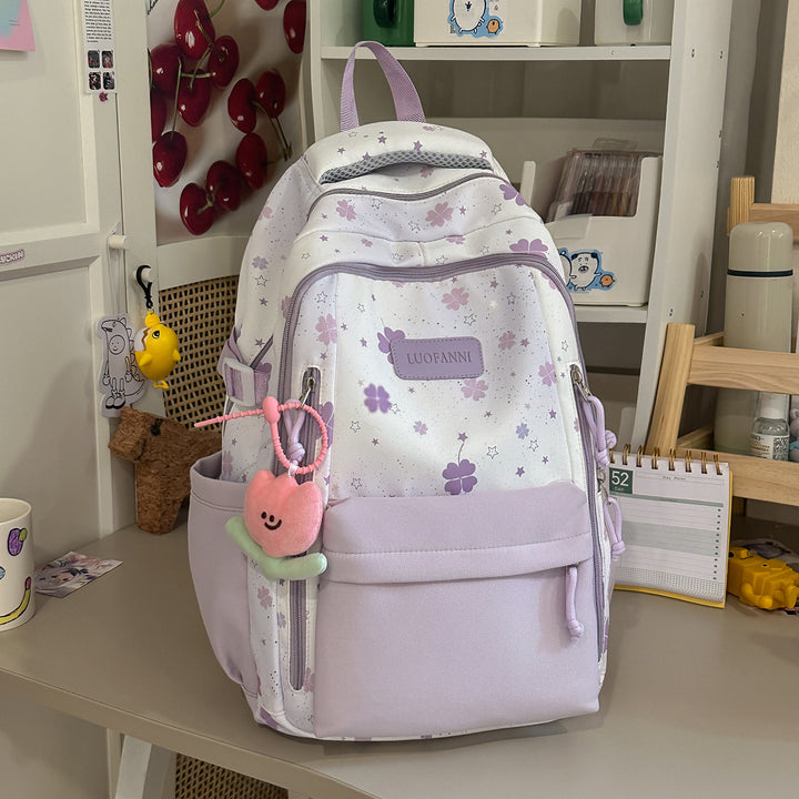 Stylish Floral Print Student Backpack Kalsten