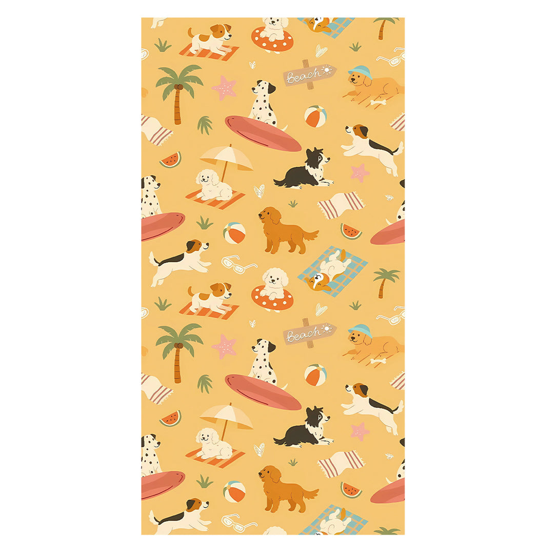 Oversized Microfiber Beach Towel With Retro Daisy Pattern And Quick-Dry Lightweight Weave