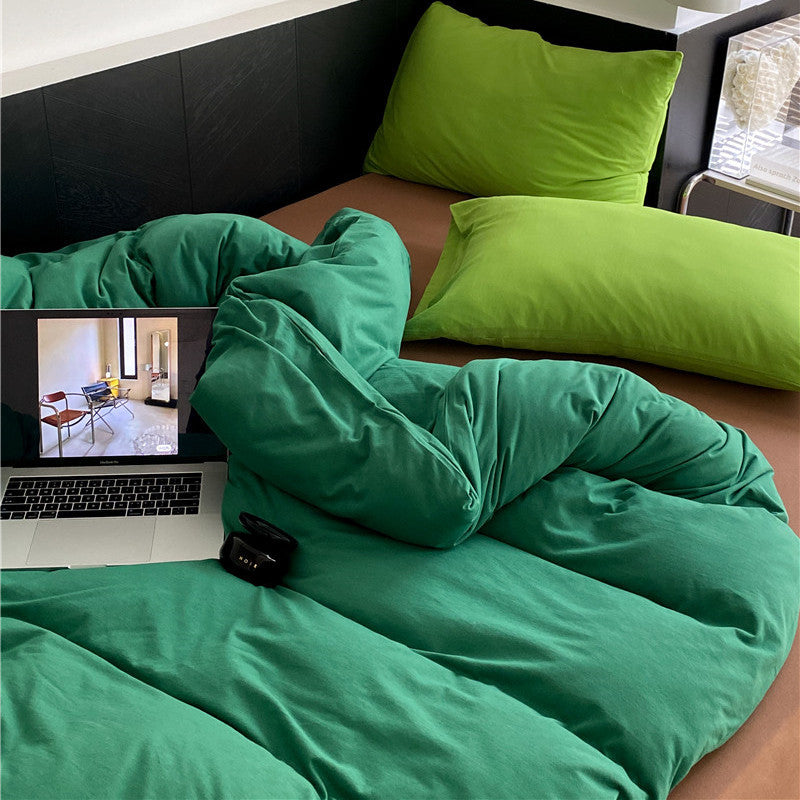 Reversible bedding set made of cotton-linen with skin-friendly, breathable structure