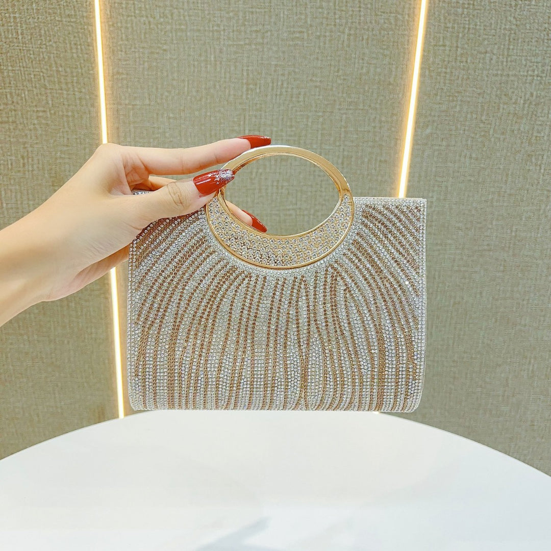 Glamorous Rhinestone-Designed Evening Handbag