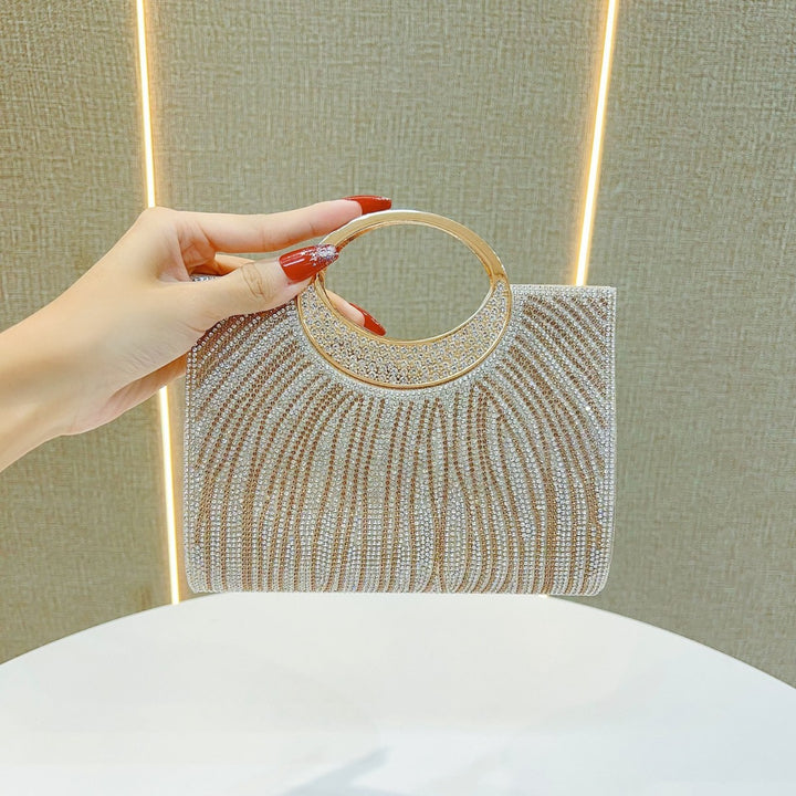 Glamorous Rhinestone-Designed Evening Handbag