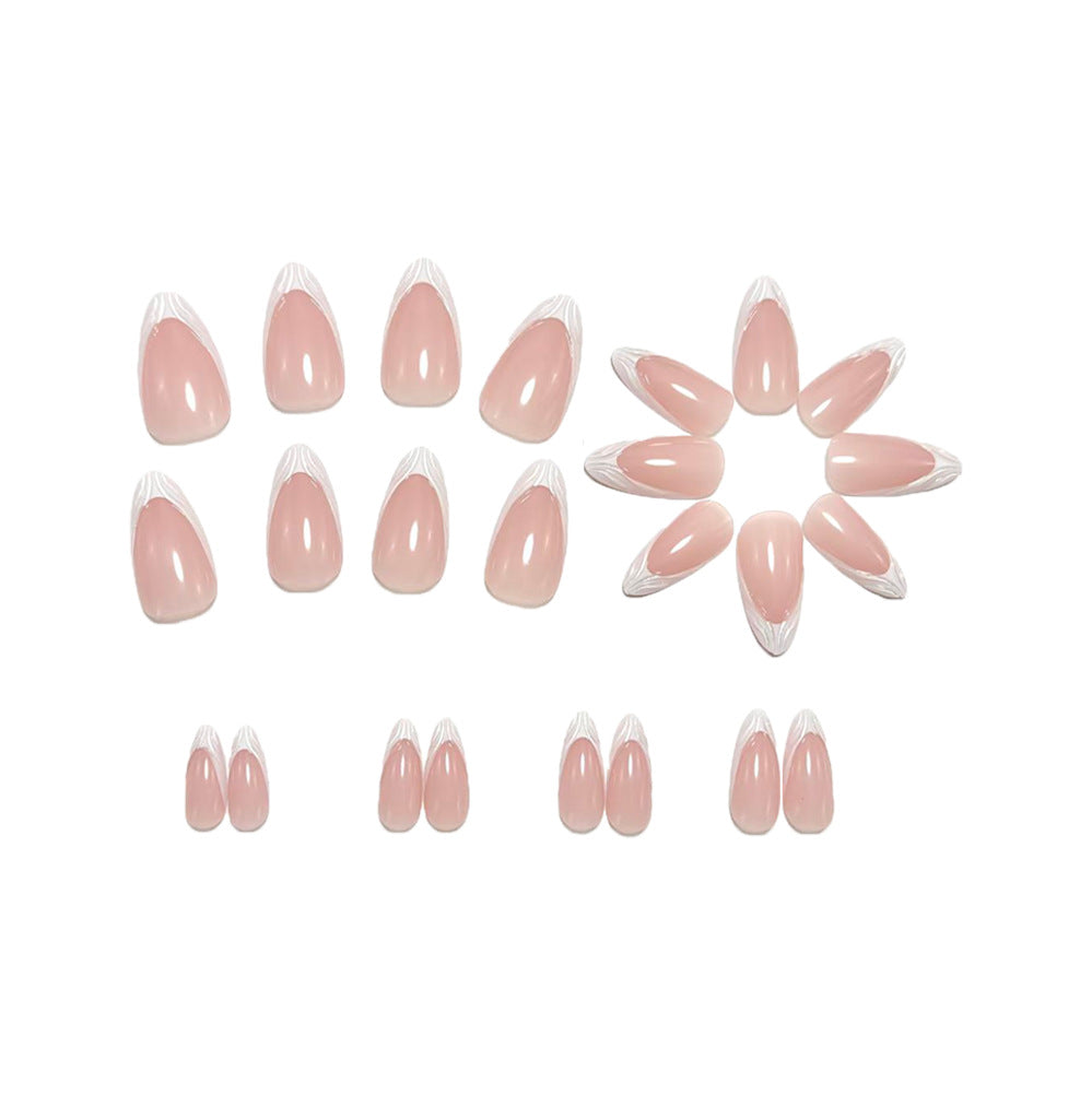Artificial Nails in Elegant French Tip Design Kalsten