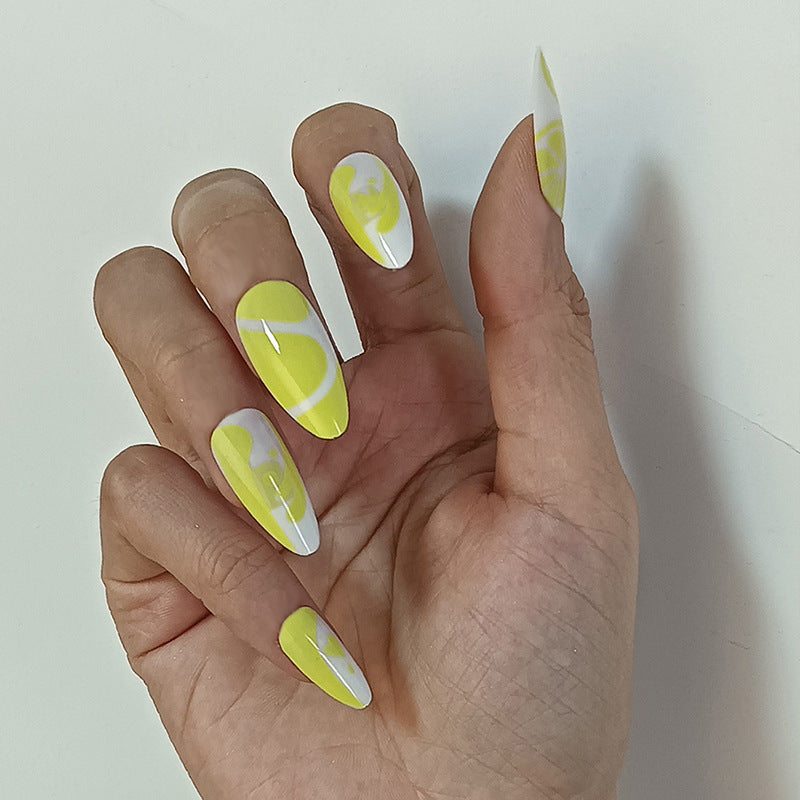 Artificial nails with floral minimalism Kalsten