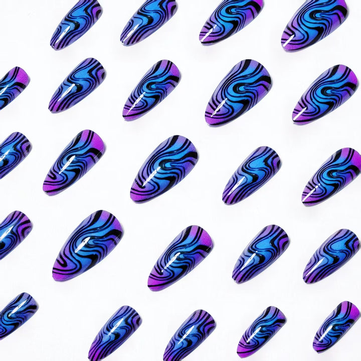 Artistic Marble Swirl Nail Art Kalsten