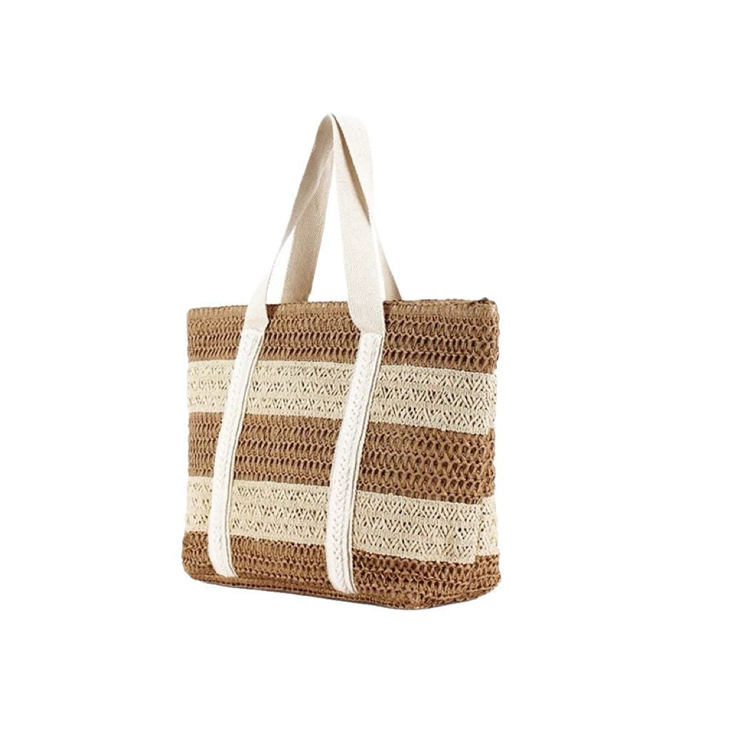 Beach bag made of sustainable natural material with structured design Kalsten