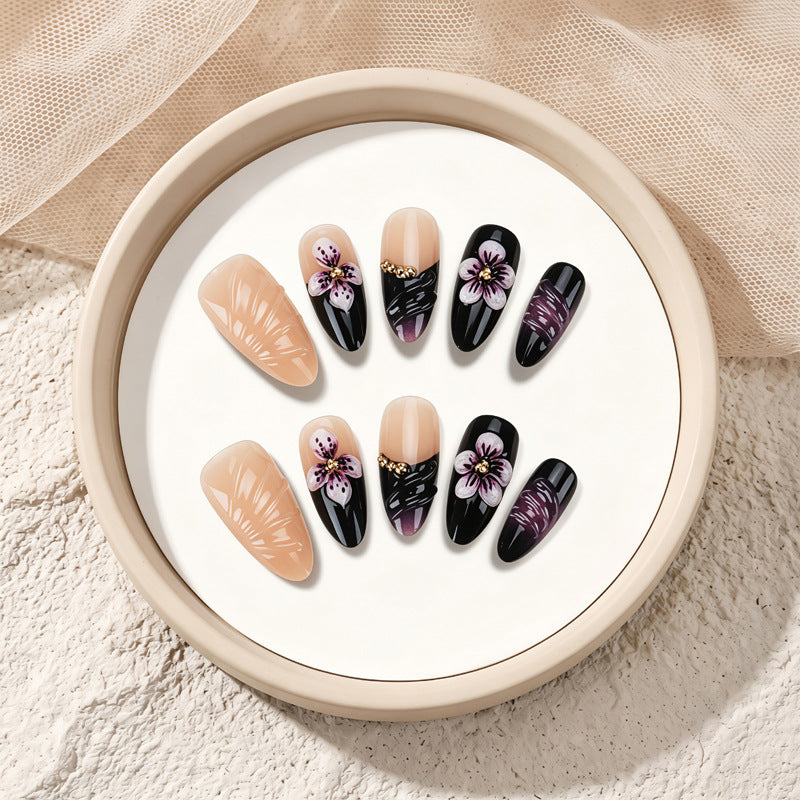 Floral-Patterned Press-On Nail Set Kalsten