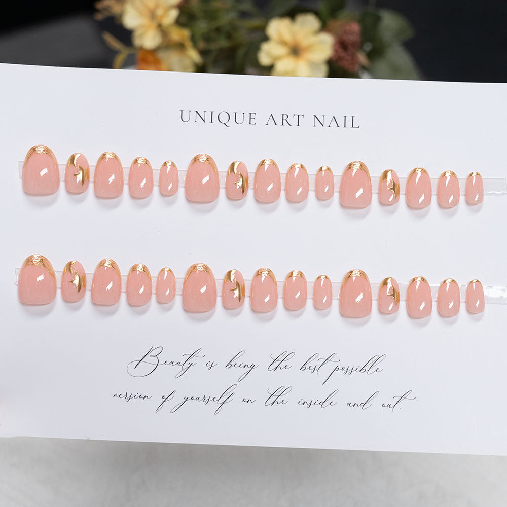 Elegant Gel Press-On Nail Art